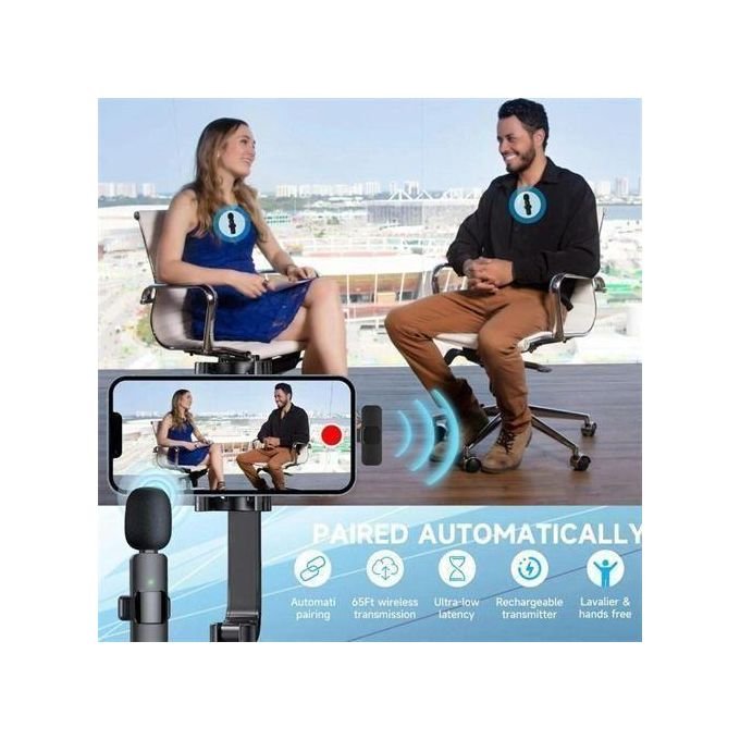 Mini Wireless Tie Microphone Lavalier Microphone For Iphone Android Mobile Phones