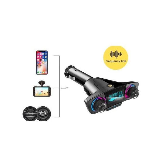 Mniboom Bluetooth Speaker M20 Bluetooth FM Transmitter Wireless Radio Adapter Smart 3.1A Dual USB Ports