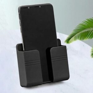 Mobile Phone Wall Holder/Wall Mounted Organizer/Plug Wall Storage Box/Multifunctional Wall Hook/Punch-Free Self-Adhesive Mobile Phone Plug Wall Holder: No Drill Renter-Friendly...