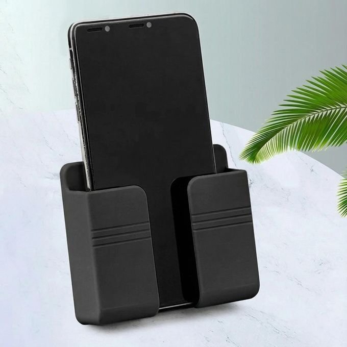 Mobile Phone Wall Holder/Wall Mounted Organizer/Plug Wall Storage Box/Multifunctional Wall Hook/Punch-Free Self-Adhesive Mobile Phone Plug Wall Holder: No Drill Renter-Friendly...