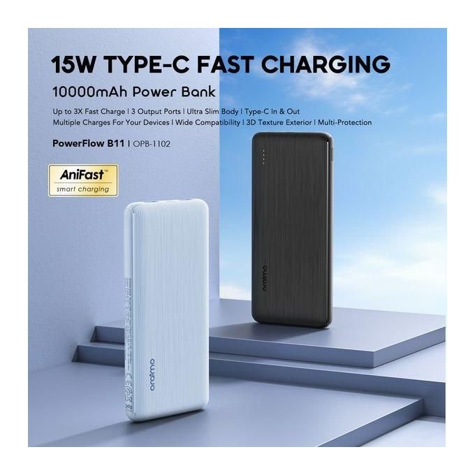 Oraimo 10000mAh Ultra Slim Fast Charging Toast Power Bank