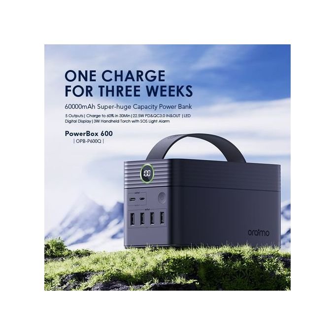 Oraimo PowerBox-600 60000m-A-h 22.5W Power Bank