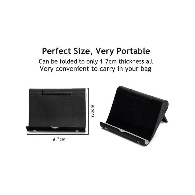 Phone Stand Foldable Mobile Phone Holder And Tablet Stand -Black