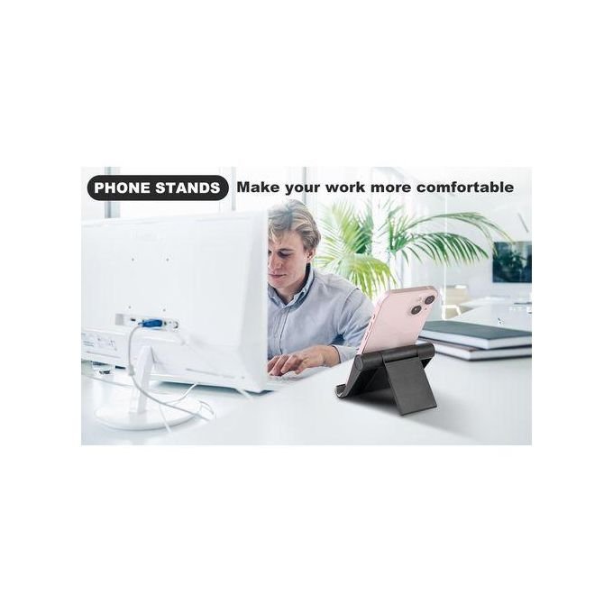Phone Stand Foldable Mobile Phone Holder And Tablet Stand -Black