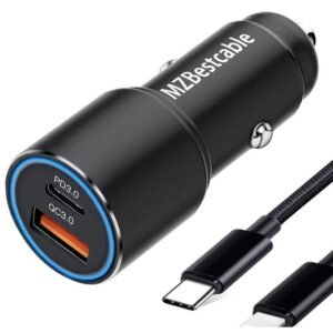 Samsung 45 Watts Type C + 15 Watts USB Pd Power Adapter Fast Car Charger