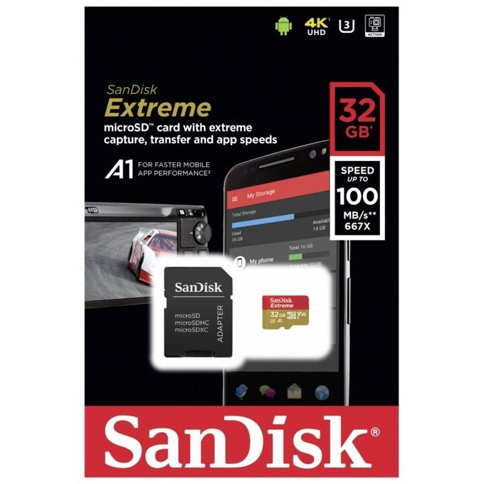SanDisk 32GB Extreme MicroSD - 100MB/s