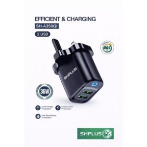 SHPLUS 36W Dual USB Fast Charger (Model: SH-A3500T)