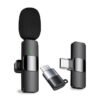 Single Type-C Wireless Lapel Microphone, Omnidirectional Clip-on Mic with iPhone/Android Adapter for Content Creation, Vlogging, and Recording