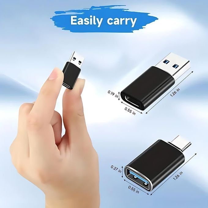 USB To USB C Adapter&Type C Male To 3.0 Female Charger-2PCS/SET