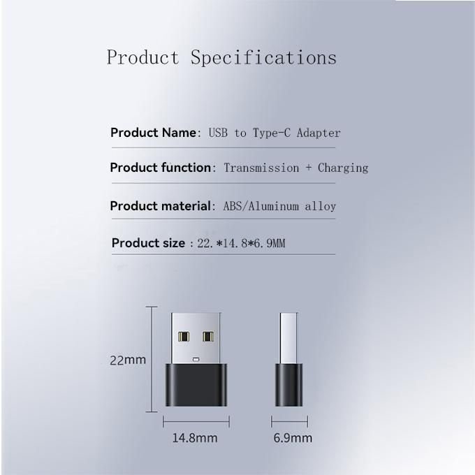 USB To USB C Adapter&Type C Male To 3.0 Female Charger