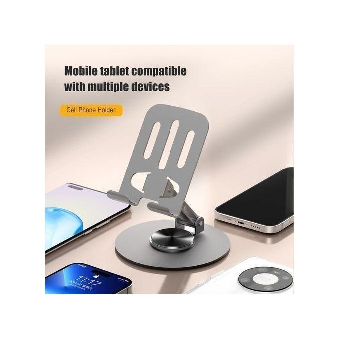White Label Metal 360° Rotating Phone Holder - Silver