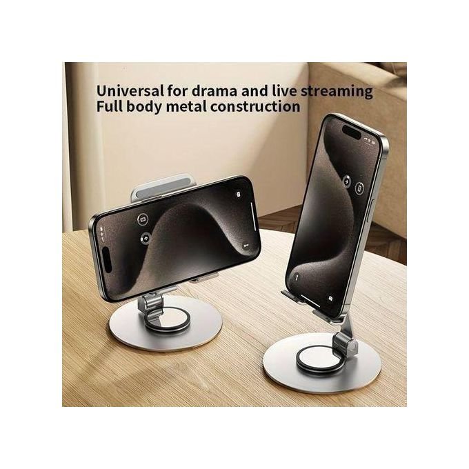 White Label Metal 360° Rotating Phone Holder - Silver