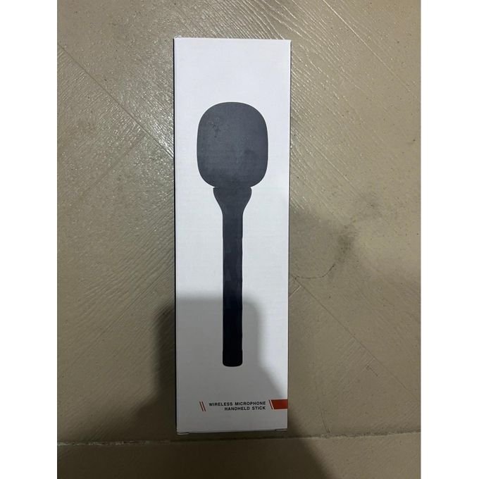 Wireless Microphone Handheld Stick, Mobile Phone Recording Handle with Wind shield, High Quality Thickened Black Microphone Foam Wind Shield, for Vlog Live Streaming Mobile...