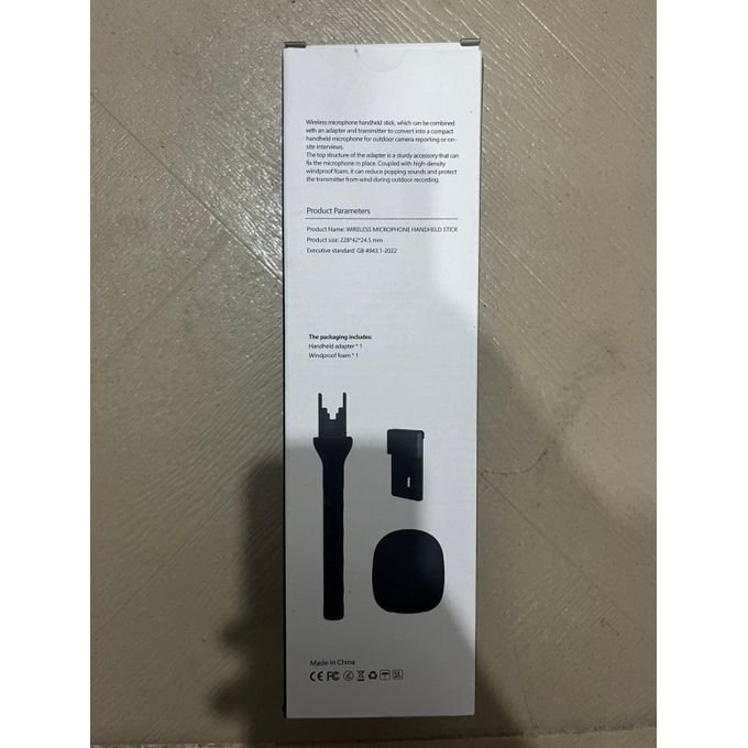 Wireless Microphone Handheld Stick, Mobile Phone Recording Handle with Wind shield, High Quality Thickened Black Microphone Foam Wind Shield, for Vlog Live Streaming Mobile...