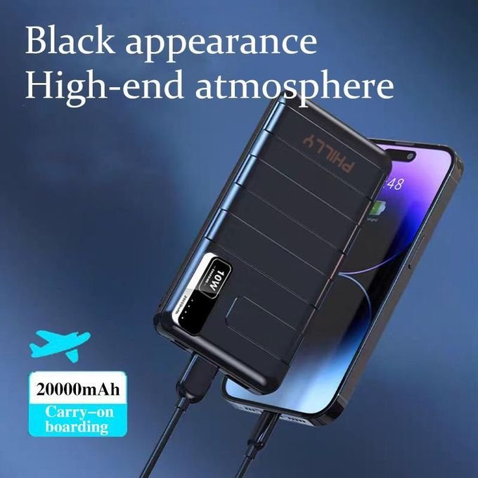 Philly 20000mAh 2.1A Fast Power Banks For All Phones-Black
